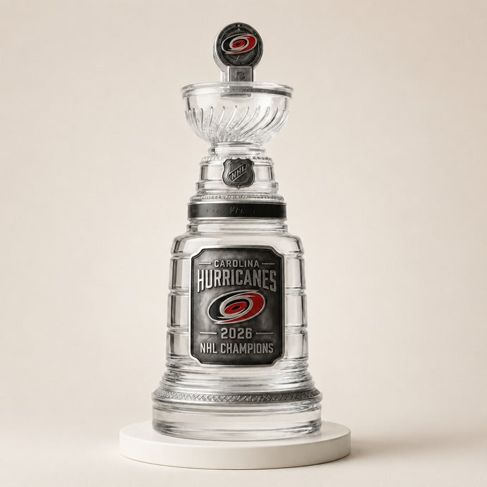 Carolina Hurricanes 2026 NHL Champions Stanley Cup Bottle Decanter