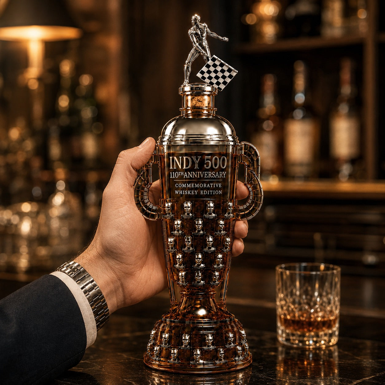 Indy 500 110th Anniversary Whiskey Bottle