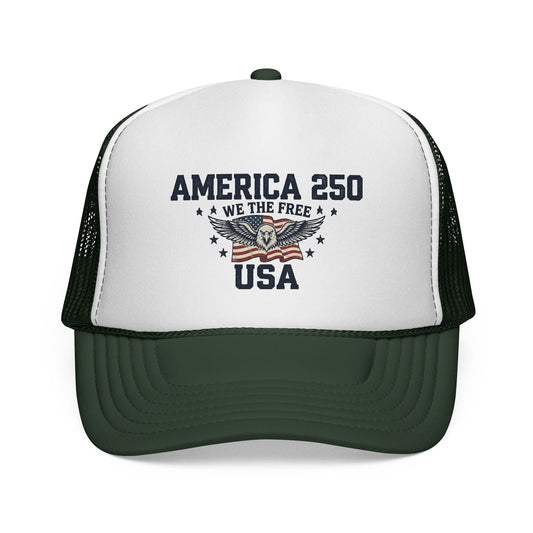 America 250 โWe The Freeโ Patriotic Trucker Hat