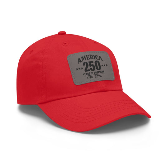 America's 250th Leather Patch Hat โ 1776โ2026 Patriotic Edition