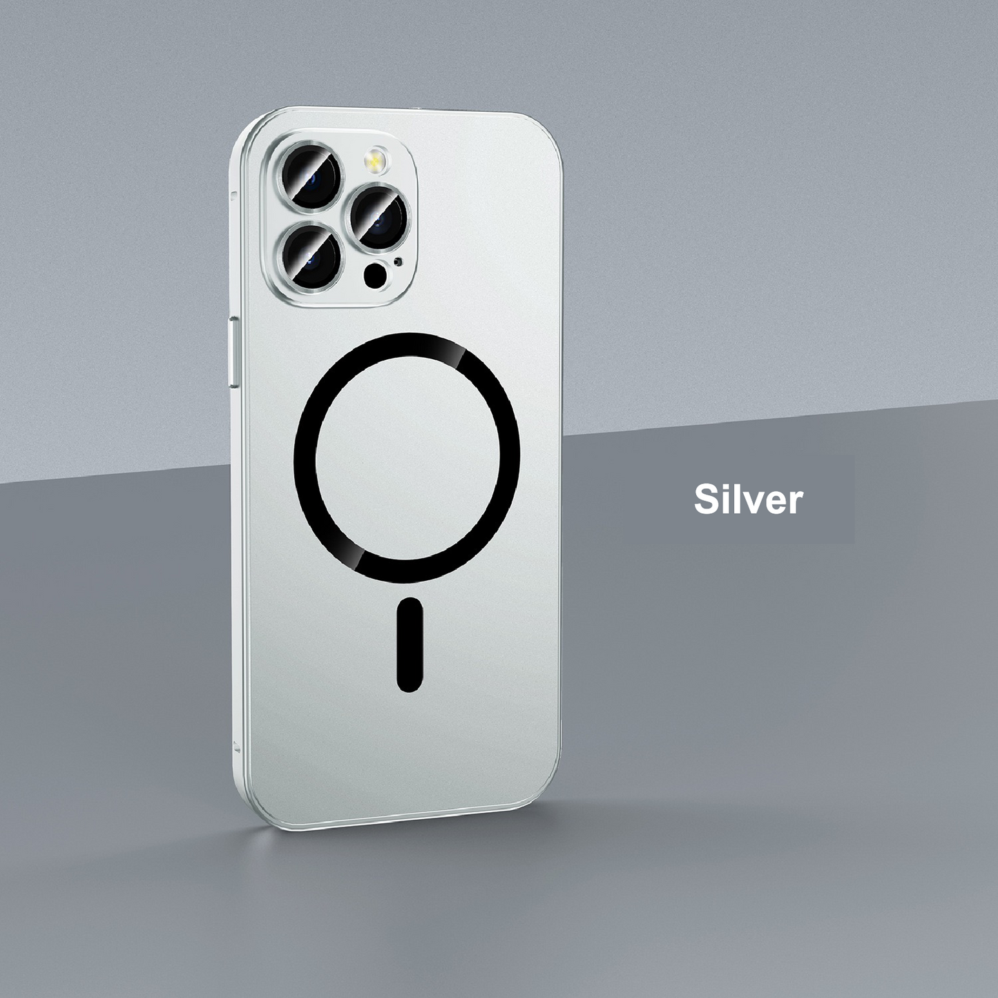 Eco-friendly alloy snap-on magnetic phone case