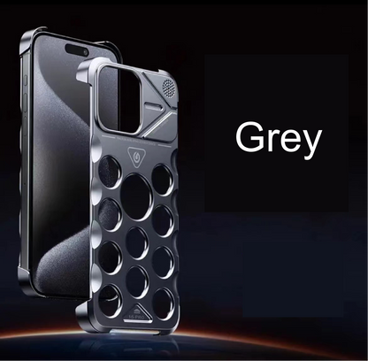 Metal Fragrance Hollow Dot Heat Dissipation Phone Case