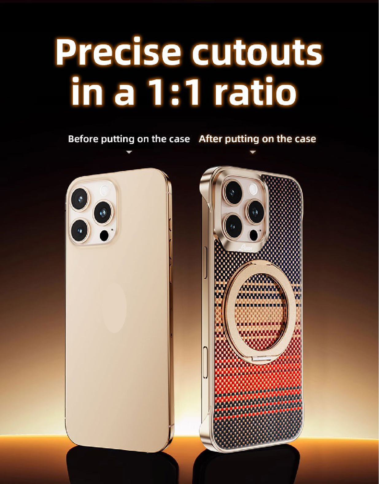 Kevlar Elegant Magnetic Rotating Bracket Phone Case