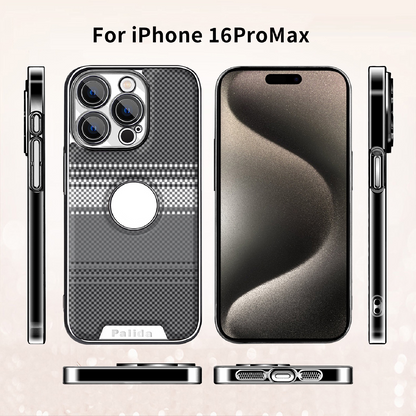 Sunset Series Carbon Fiber Leather Texture Hollow Phone Case