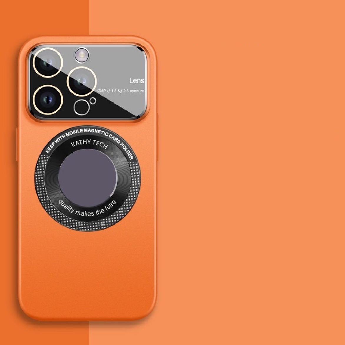 Large Window Lens Protection Magnetic Phone Case