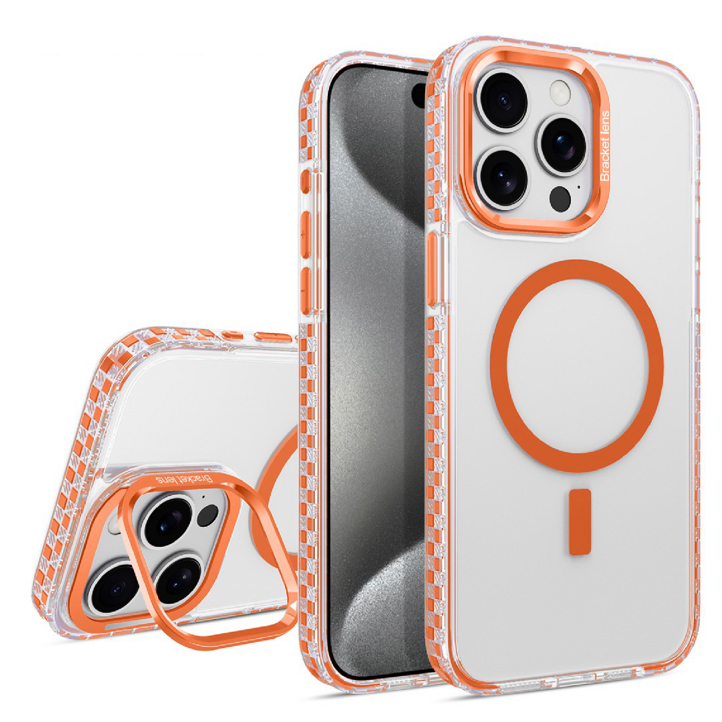 Magnetic Colorful Spot Lens Bracket Phone Case