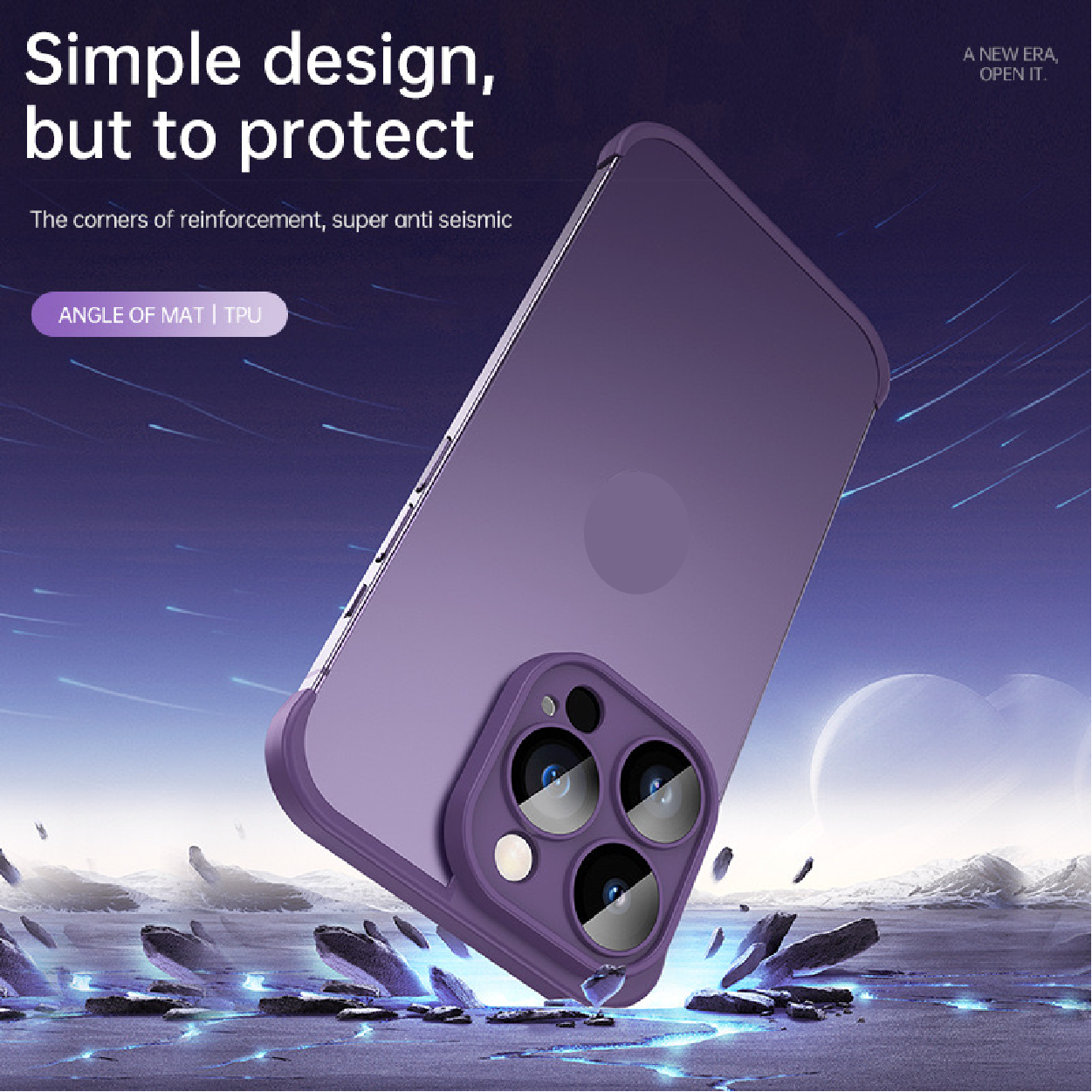 Frameless lens protective phone case