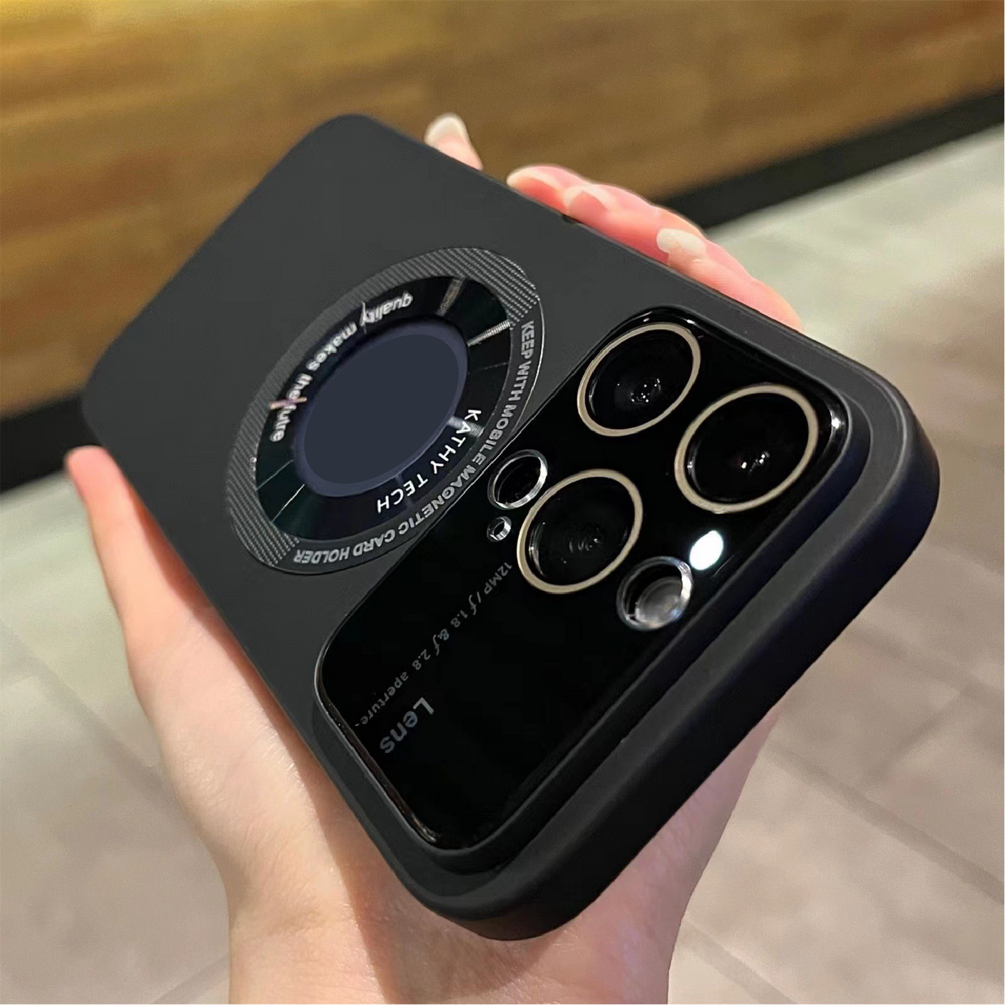 Large Window Lens Protection Magnetic Phone Case