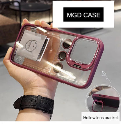 Invisible lens holder mobile phone case