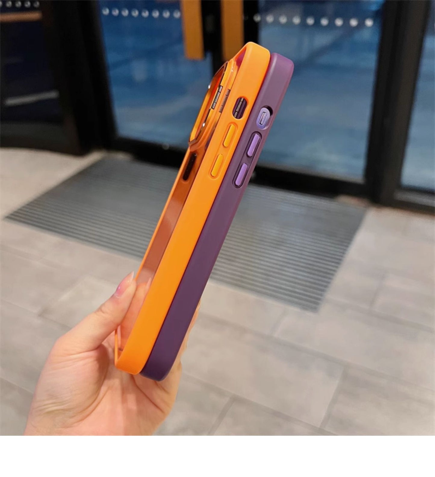 Invisible lens holder mobile phone case