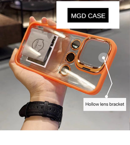 Invisible lens holder mobile phone case