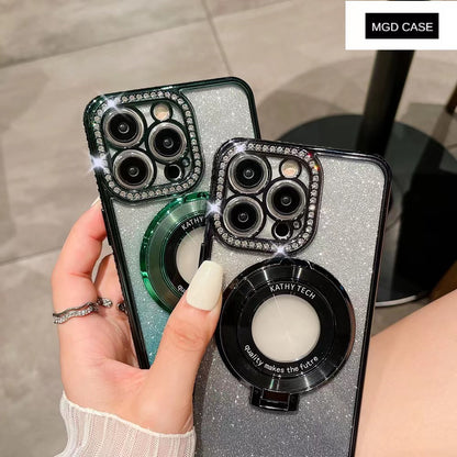 Flash diamond holder mobile phone case
