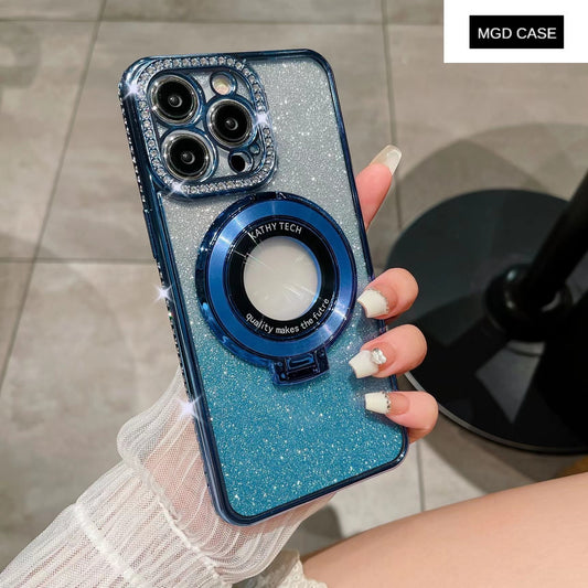 Flash diamond holder mobile phone case