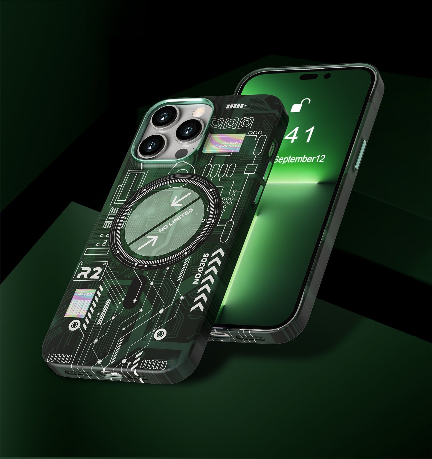 Luminous magnetic phone case