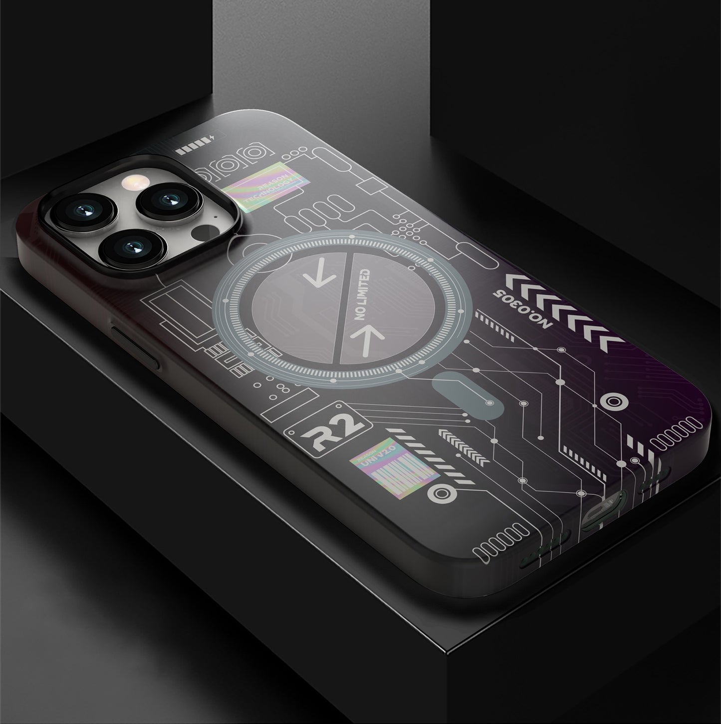 Luminous magnetic phone case