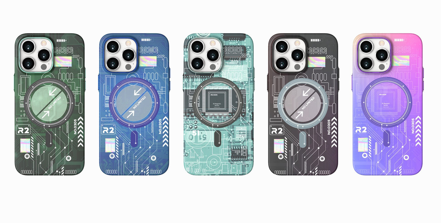 Luminous magnetic phone case