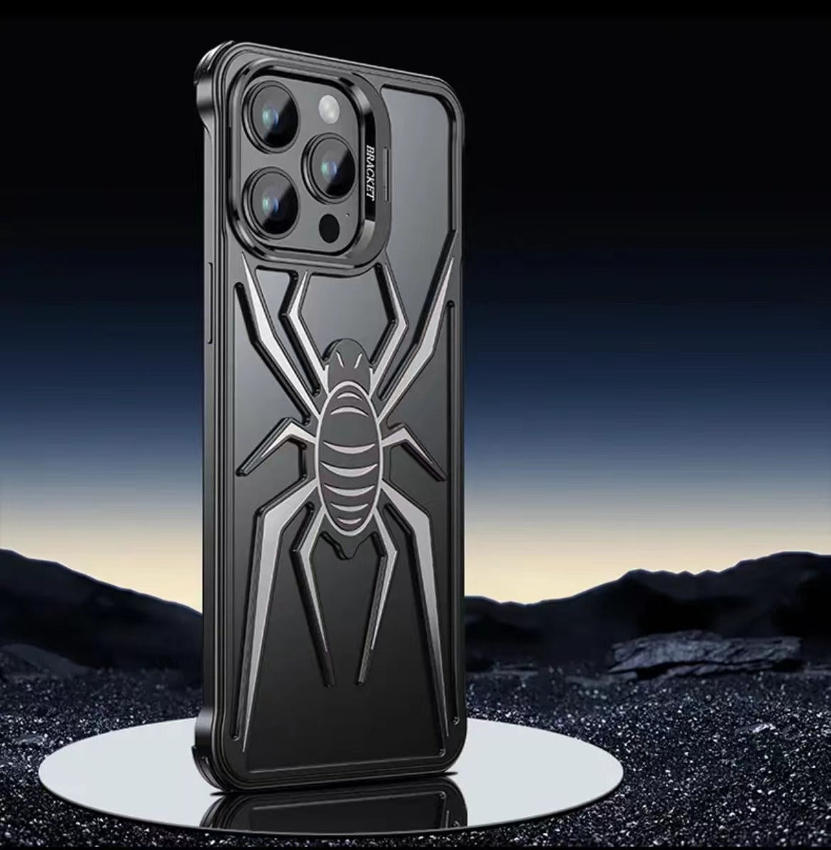 Creative Spider Armor Design Metal Anti-Fall Phone Case
