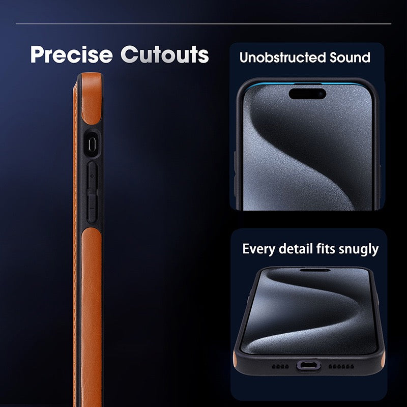 2025 New leather stand magnetic phone case