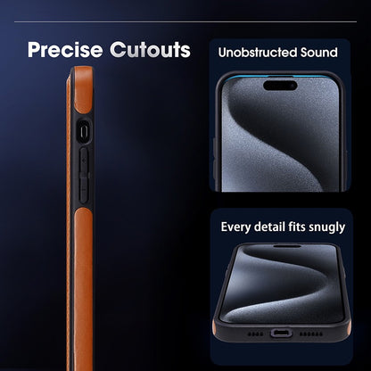 2025 New leather stand magnetic phone case