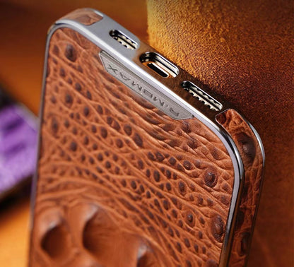 New Genuine Leather Crocodile Pattern Phone Case