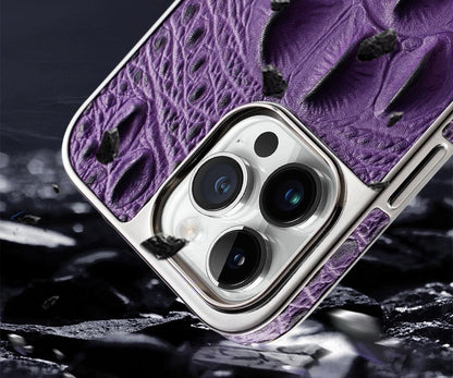 New Genuine Leather Crocodile Pattern Phone Case
