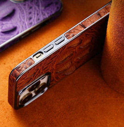 New Genuine Leather Crocodile Pattern Phone Case