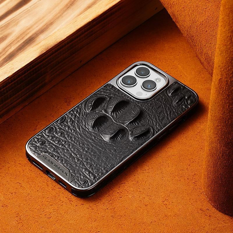 New Genuine Leather Crocodile Pattern Phone Case
