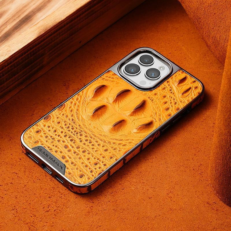 New Genuine Leather Crocodile Pattern Phone Case