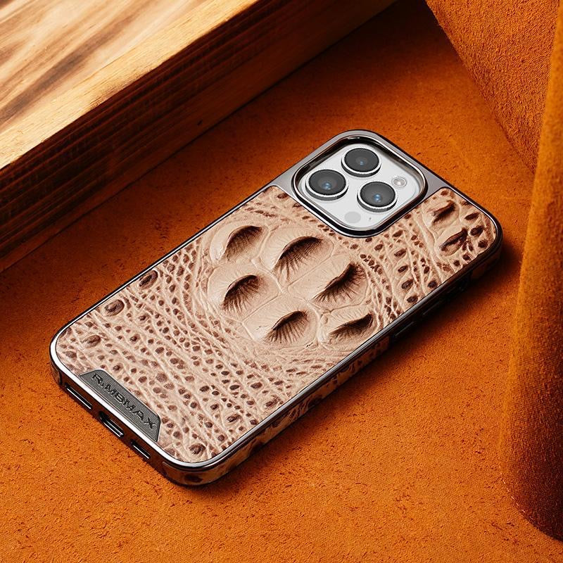 New Genuine Leather Crocodile Pattern Phone Case