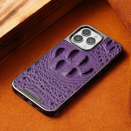 New Genuine Leather Crocodile Pattern Phone Case