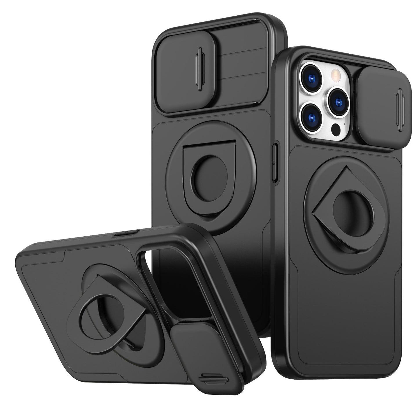 Lens Protection Ring Holder Magnetic Phone Case