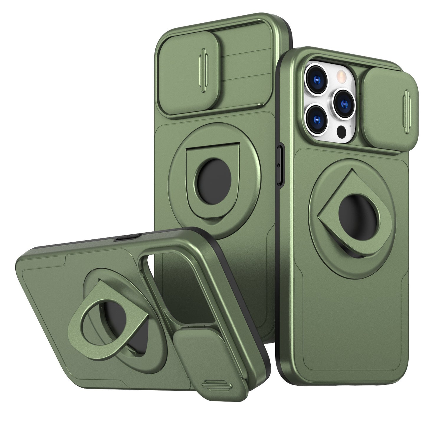 Lens Protection Ring Holder Magnetic Phone Case