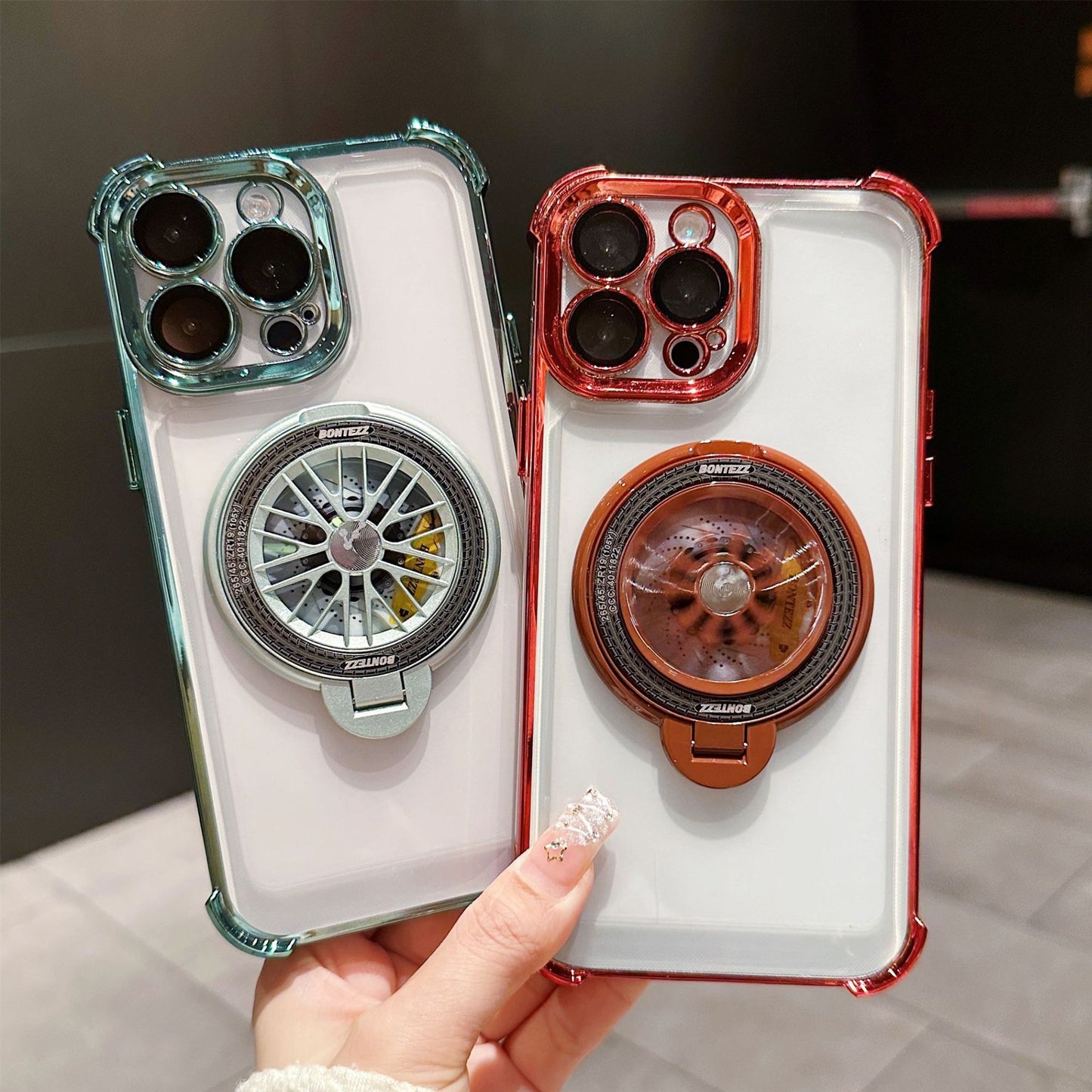 Transparent Anti-fall Rotating Gyroscope Phone Case