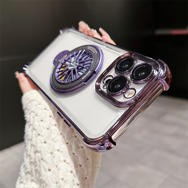 Transparent Anti-fall Rotating Gyroscope Phone Case