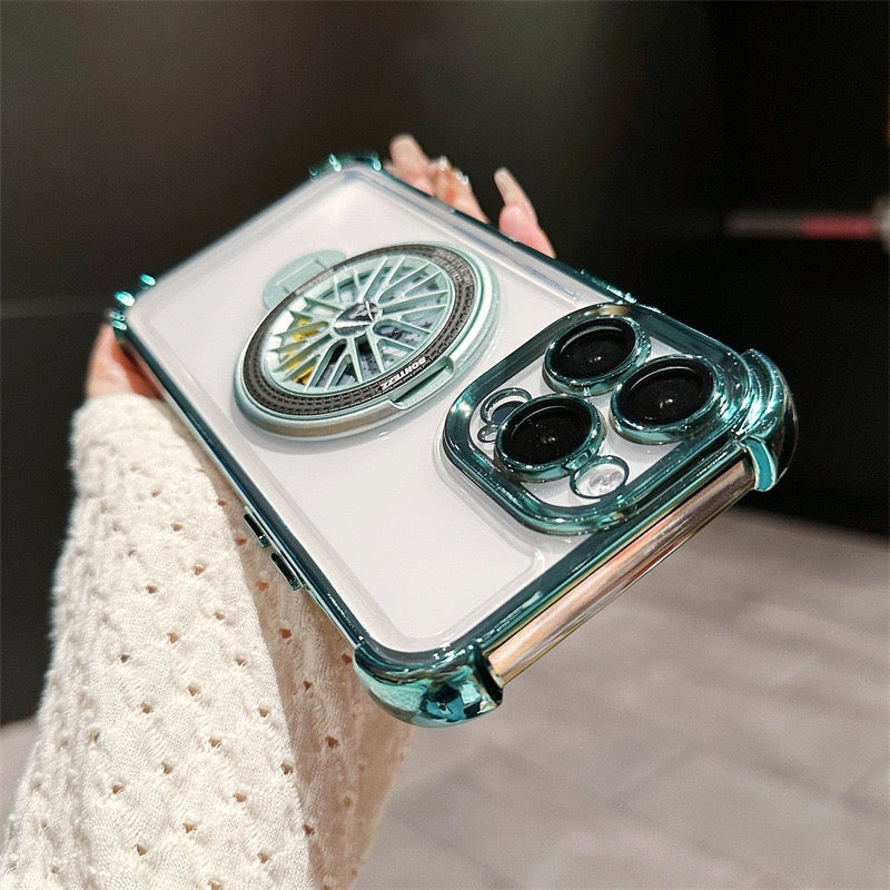 Transparent Anti-fall Rotating Gyroscope Phone Case