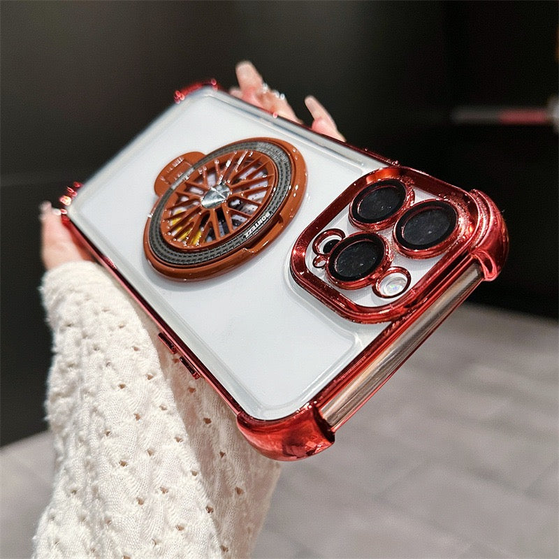 Transparent Anti-fall Rotating Gyroscope Phone Case