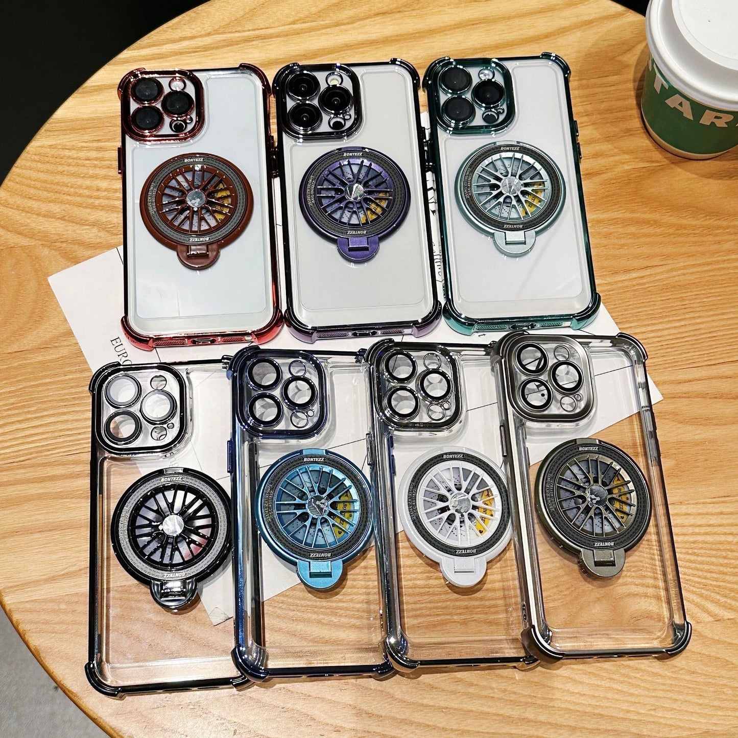 Transparent Anti-fall Rotating Gyroscope Phone Case