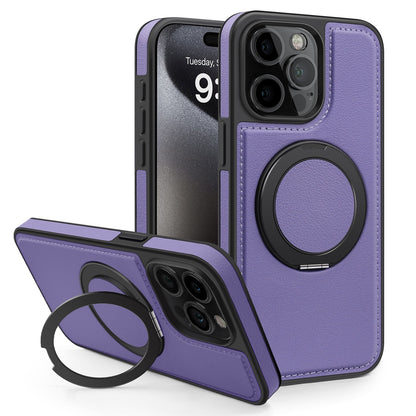 360 Degree Rotating Magnetic Stand Leather Phone Case