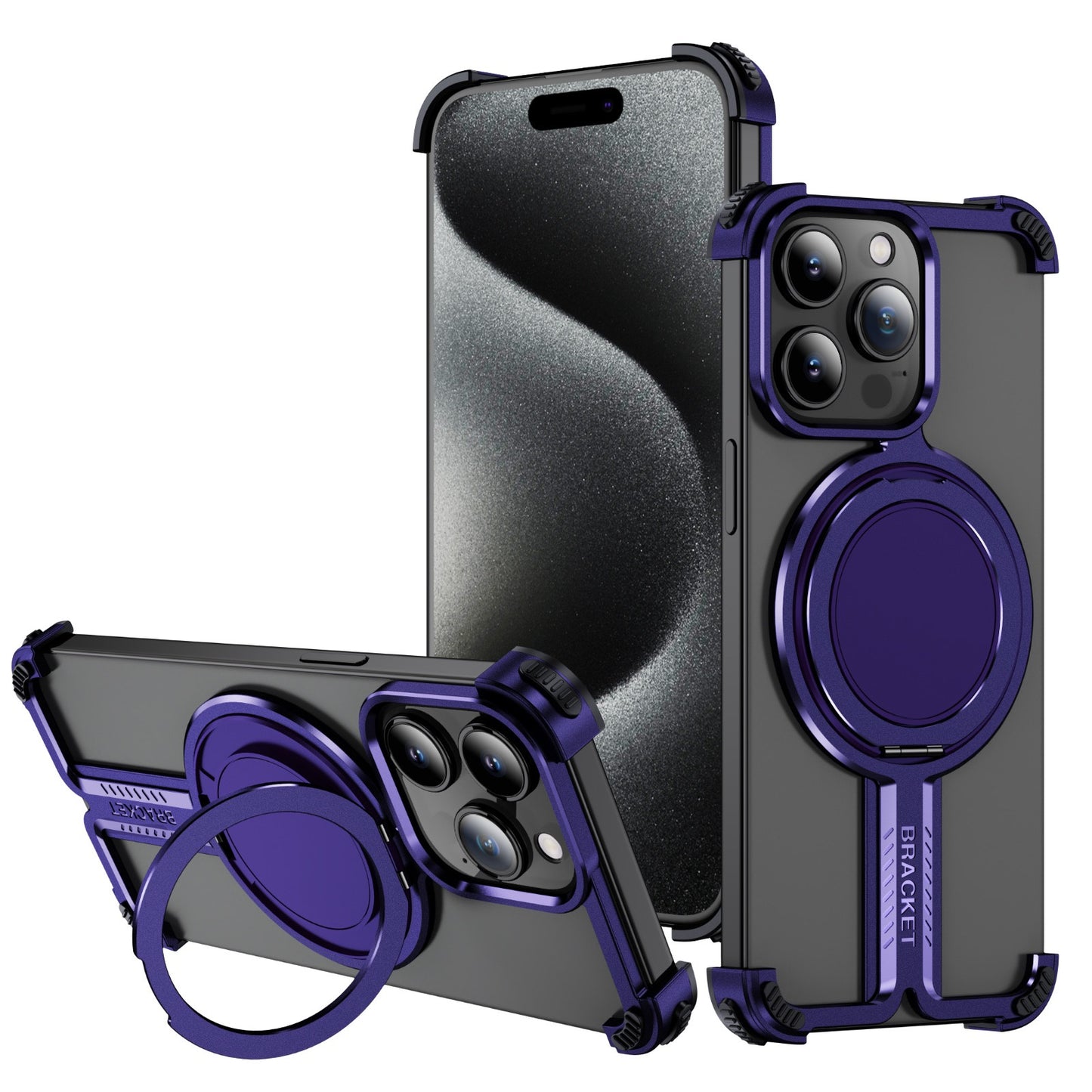 Personalized Skeleton Rotating Magnetic Holder Phone Case