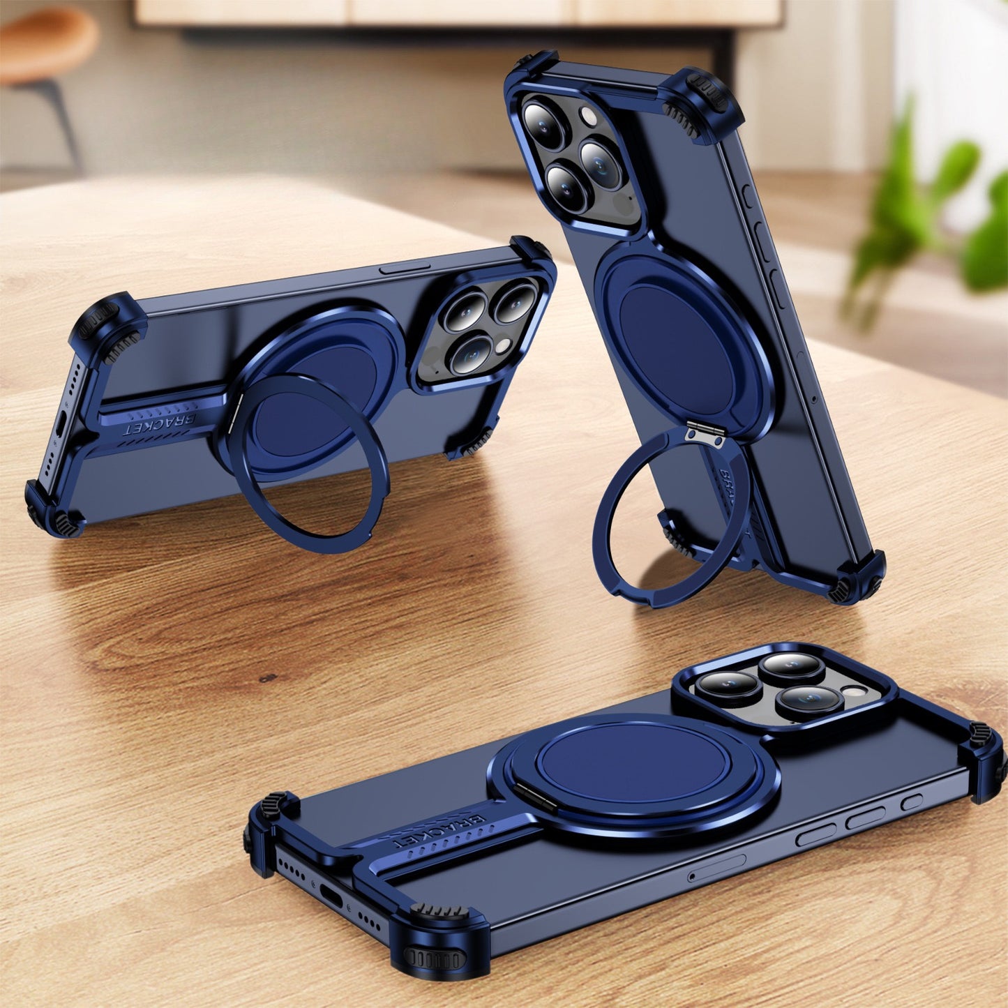 Personalized Skeleton Rotating Magnetic Holder Phone Case