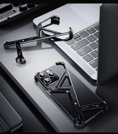Creative Portable Anti-Fall Geometric Stand Phone Case