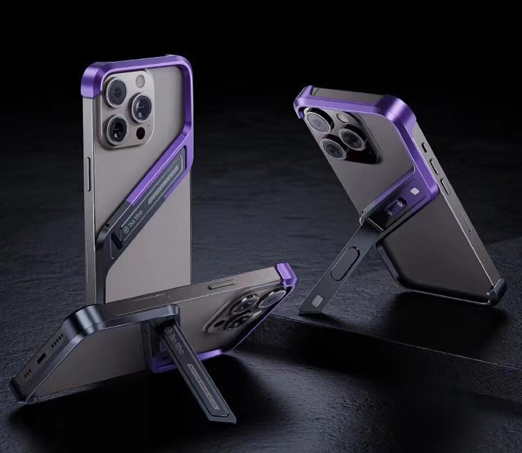Unique S-shaped Borderless T-stand Phone Case