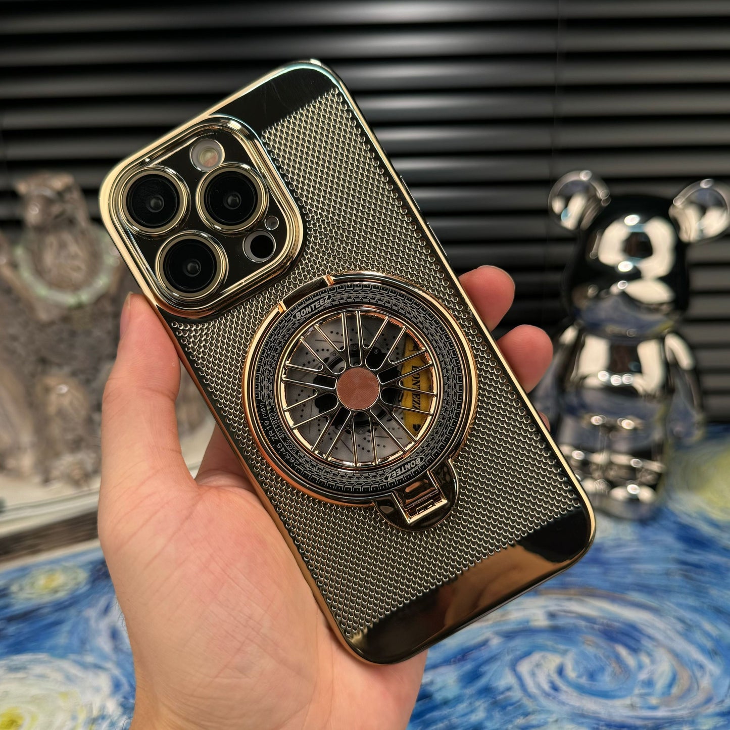 Heat Dissipation Gyro Rotating Magnetic Bracket Phone Case