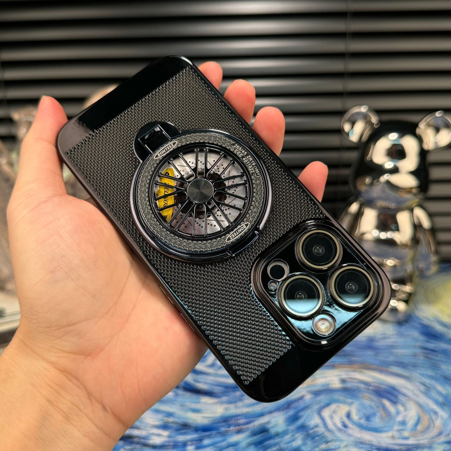 Heat Dissipation Gyro Rotating Magnetic Bracket Phone Case