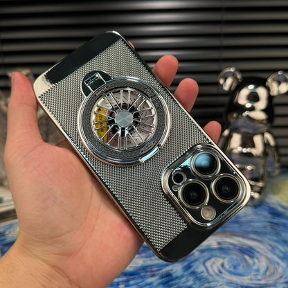 Heat Dissipation Gyro Rotating Magnetic Bracket Phone Case