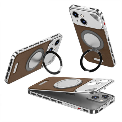 Luxury Metal Leather Buckle Magnetic Phone Case