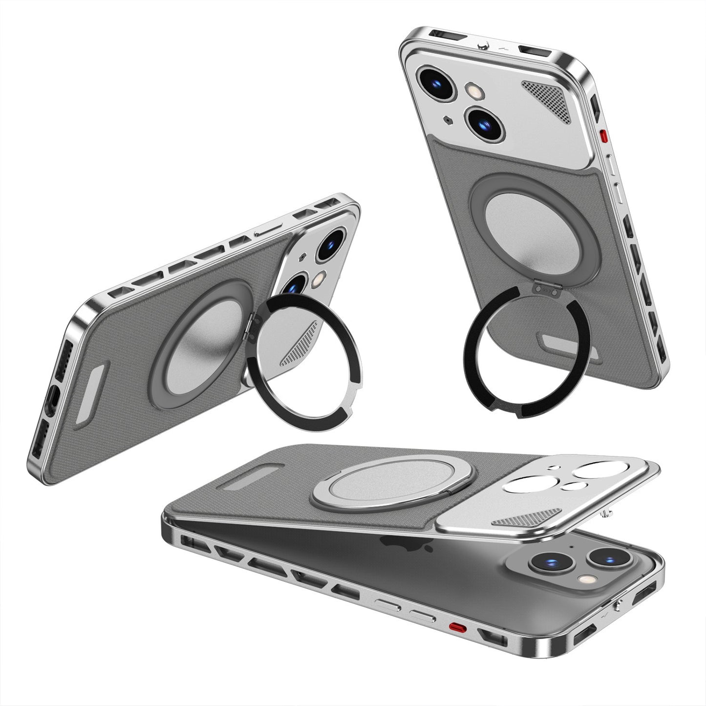 Luxury Metal Leather Buckle Magnetic Phone Case