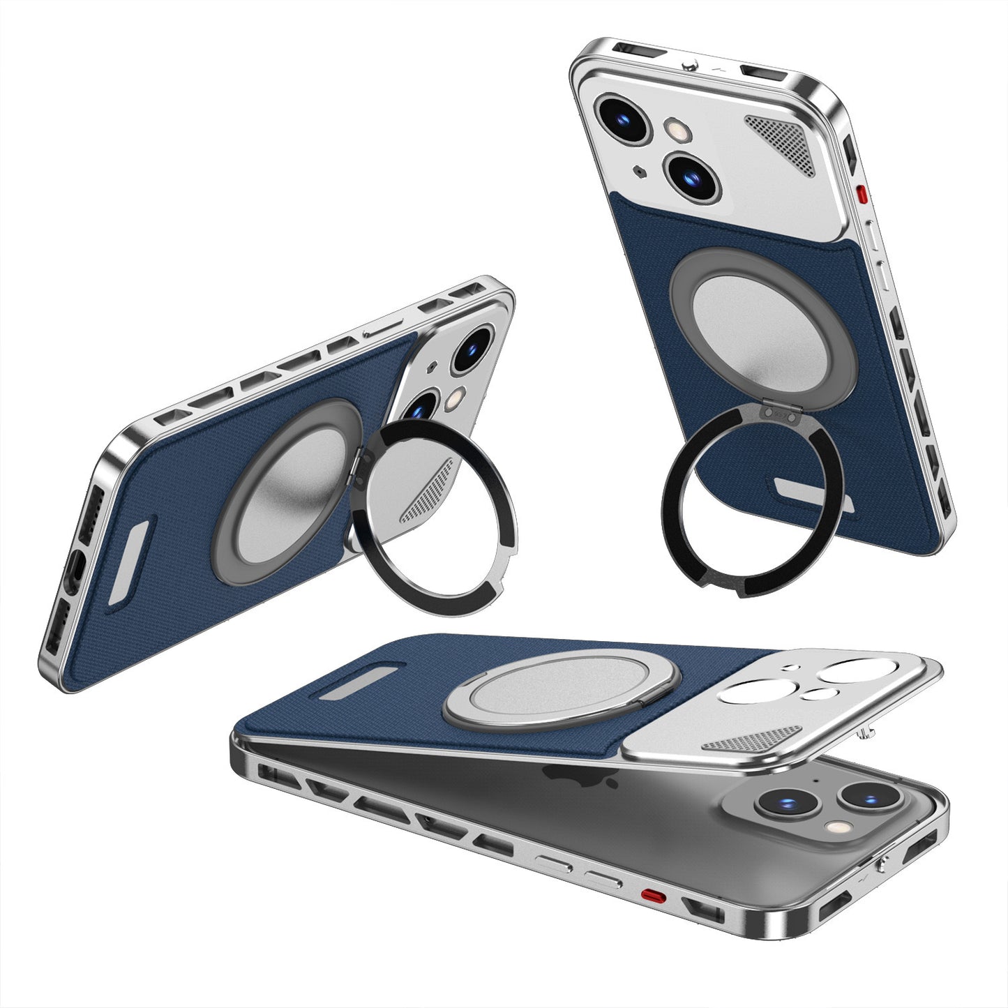 Luxury Metal Leather Buckle Magnetic Phone Case