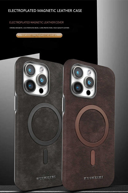 New Business Suede Magnetic Phone Case