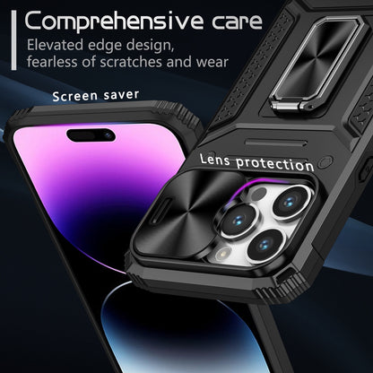 Lens protection anti-fall ring bracket phone case